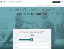 Tablet Screenshot of dailyfinancegroup.com